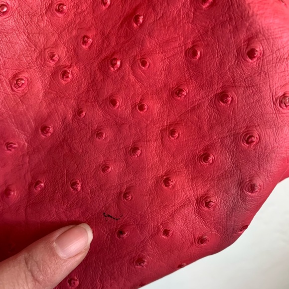 Marc by Marc Jacob’s Ozzie Aurora Rock ostrich pet handbag shoulder bag pink - Picture 13 of 16